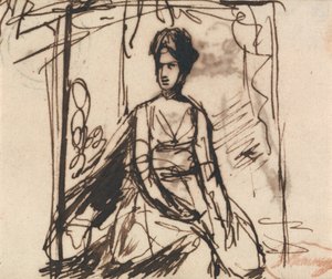 Seated Woman, Possibly Mrs. Harris by George Romney